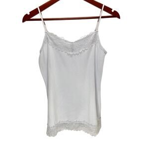 Cato Y2K Periwinkle Tank W/Floral Mesh Boarding sz M